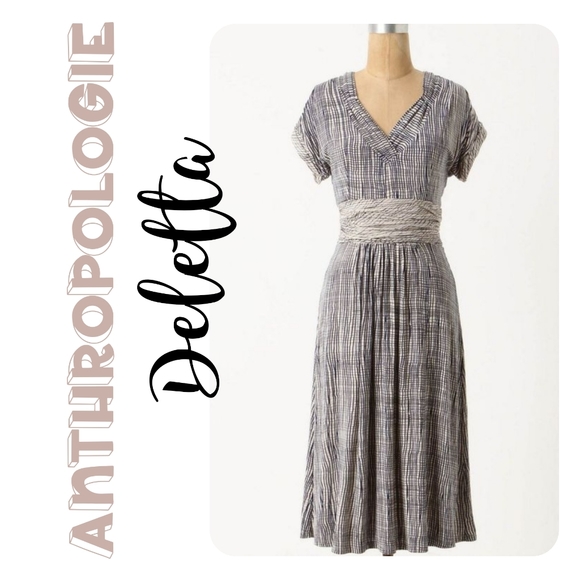 Deletta by Anthropologie Checkered Midi Dress - Picture 1 of 4